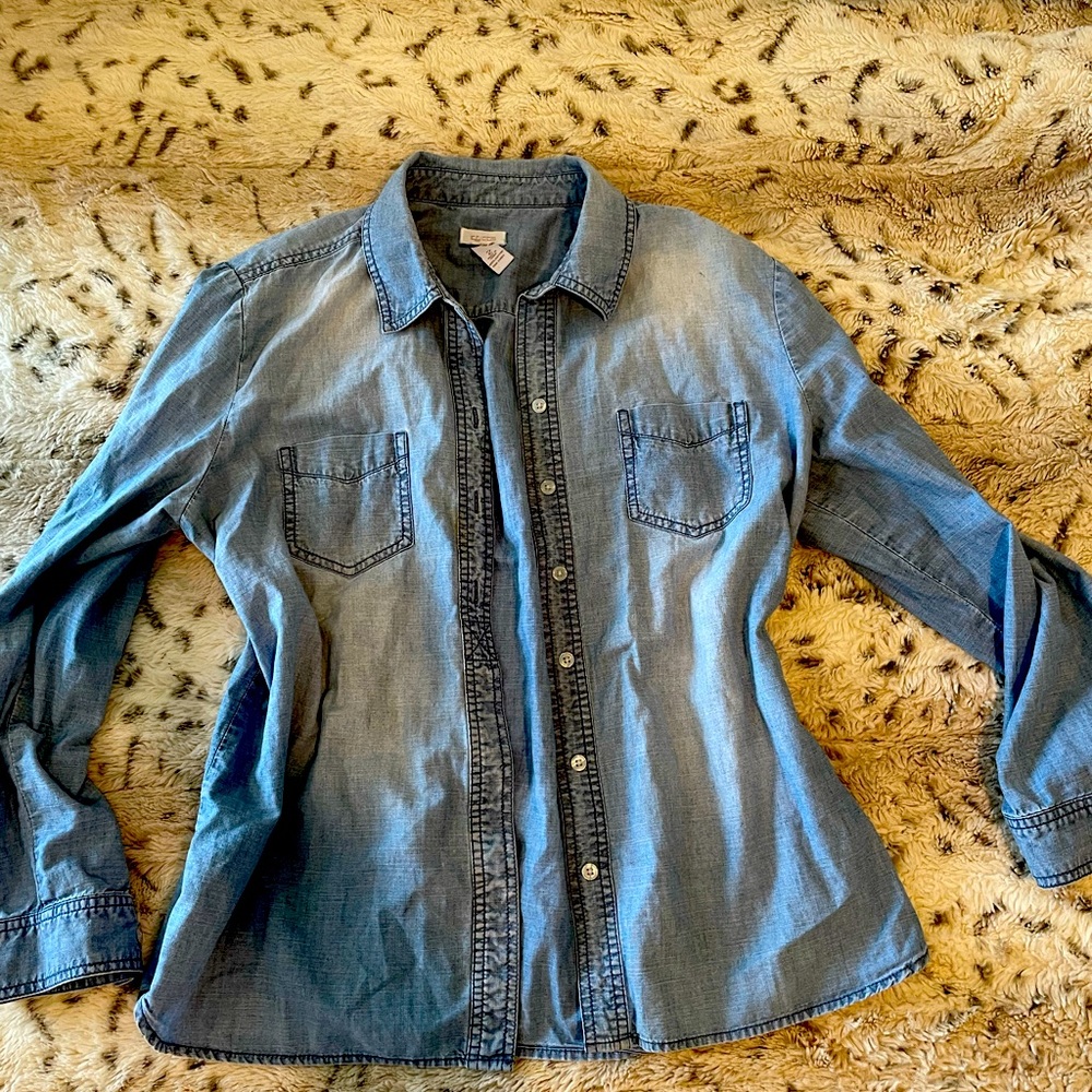 Denim Button Down By Chico’s